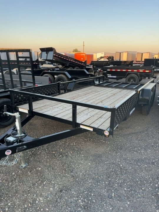 New 2025 Sure-Trac 7 x 16 Tube Top ATV 7K Utility Trailer
