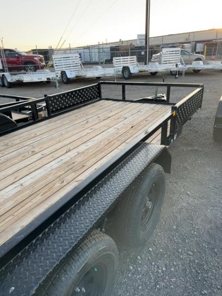 New 2025 Sure-Trac 7 x 16 Tube Top ATV 7K Utility Trailer