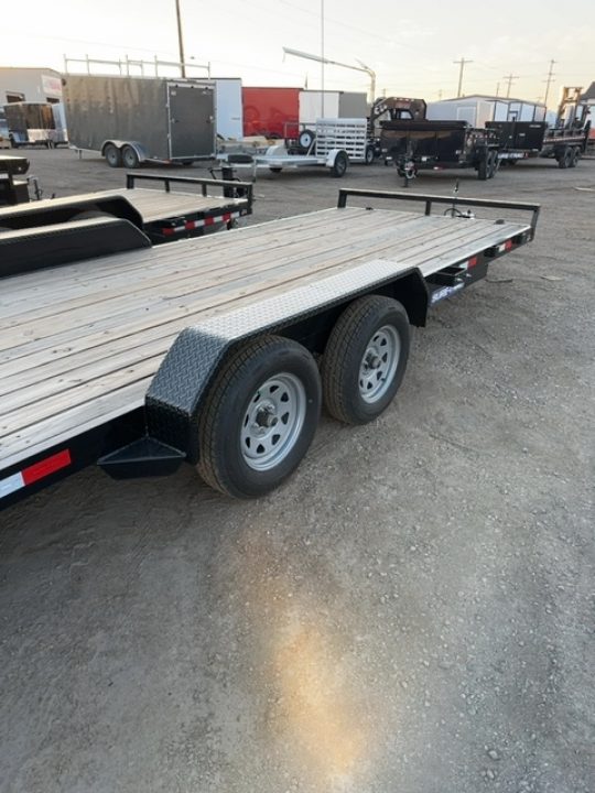 New 2025 Sure-Trac 7 x 18 (16+2) C-Channel Car Hauler Trailer, 7K Car Hauler