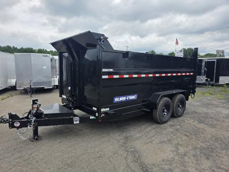 New 2026 Sure-Trac 7X14 14K - 4' HIGH SIDES Dump Trailer
