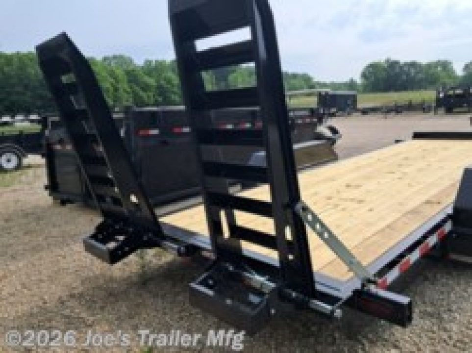 New 2025 Midsota 82x20 17600 GVWR Stand Up Ramps Equipment Trailer