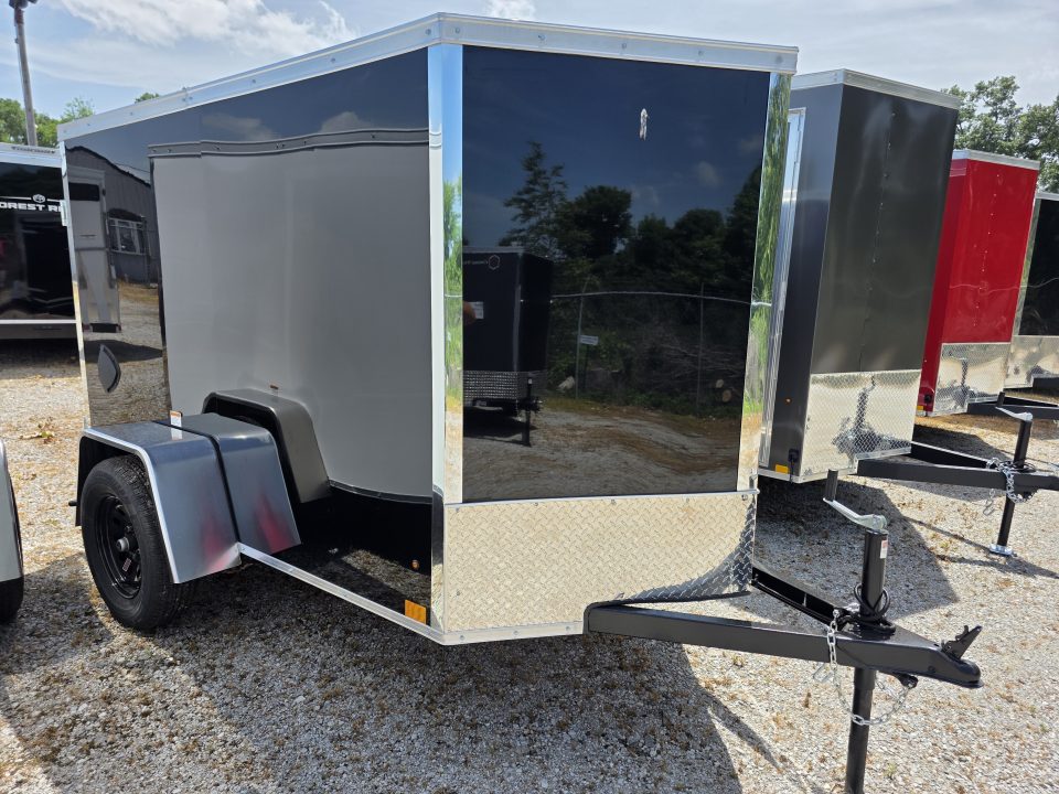 New 2026 Cross Trailers 5X8 screwless CARGO ENCLOSED TRAILER 5 X 8 Cargo / Enclosed Trailer
