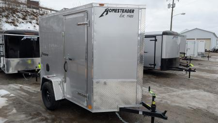 New 2027 Homesteader 5x8 Intrepid V-Nose Cargo Trailer w/ Double Barn Doors