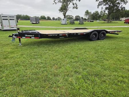 New 2026 Diamond C 102X24 TANDEM 23K TILT W/PRO TILT DECK 6' STATIONARY & 15K 2 SPEED JACK