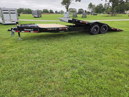 New 2026 Diamond C 102X24 TANDEM 23K TILT W/PRO TILT DECK 6' STATIONARY & 15K 2 SPEED JACK
