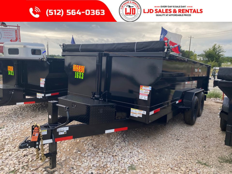 New 2026 Texas Pride - 16'x3' - Tarp - 16K GVWR - Spreader - Ramps - Dump Trailer