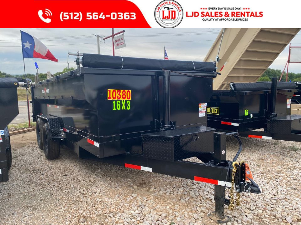 New 2026 Texas Pride - 16'x3' - Tarp - 16K GVWR - Spreader - Ramps - Dump Trailer