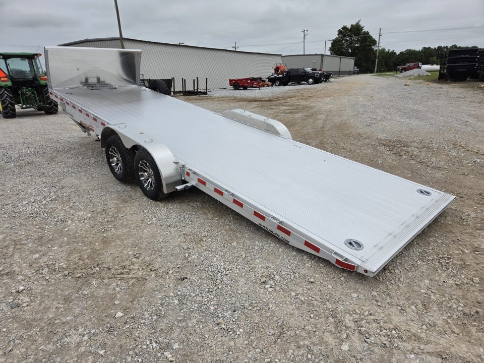 New 2026 H&H 82X24 TANDEM 10K ALUMINUM POWER TILT W/ROCK SHIELD WINCH PLATE & EXTRA TONGUE BOX
