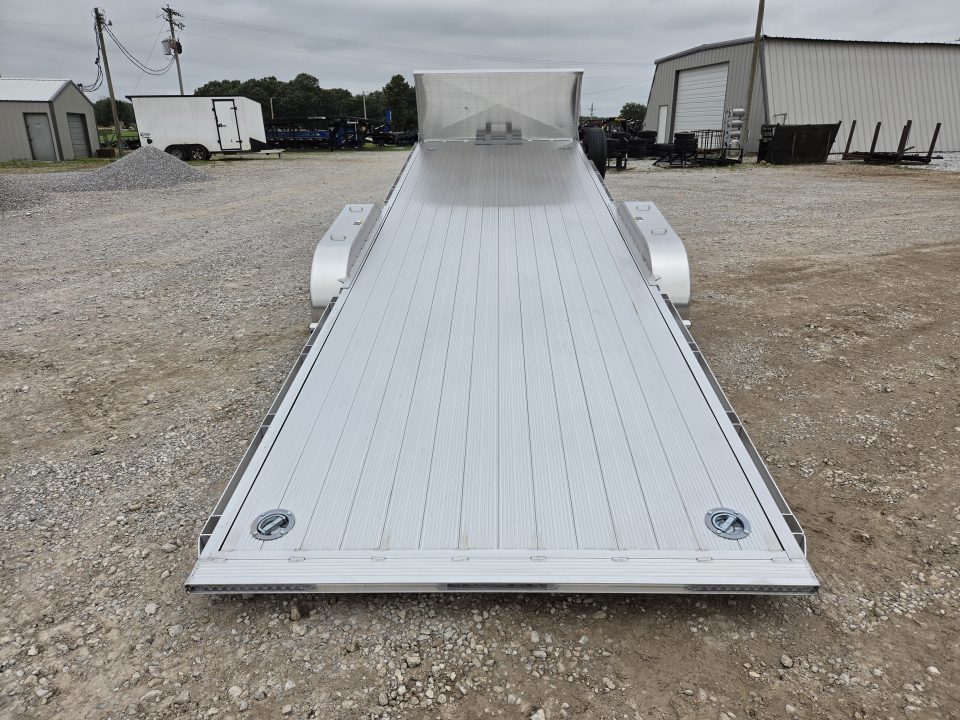 New 2026 H&H 82X24 TANDEM 10K ALUMINUM POWER TILT W/ROCK SHIELD WINCH PLATE & EXTRA TONGUE BOX