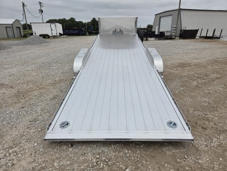 New 2026 H&H 82X24 TANDEM 10K ALUMINUM POWER TILT W/ROCK SHIELD WINCH PLATE & EXTRA TONGUE BOX
