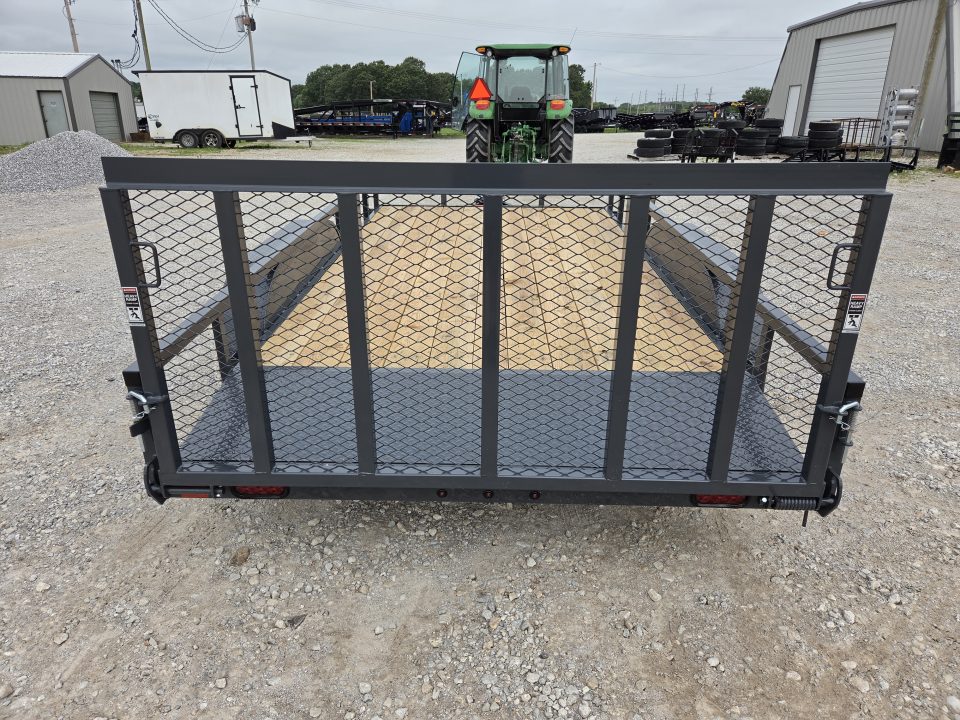 New 2026 Lamar 83X14 TANDEM 7K UTILITY W/2' STEEL DOVE & 3' SPRING GATE
