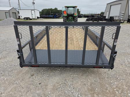 New 2026 Lamar 83X14 TANDEM 7K UTILITY W/2' STEEL DOVE & 3' SPRING GATE