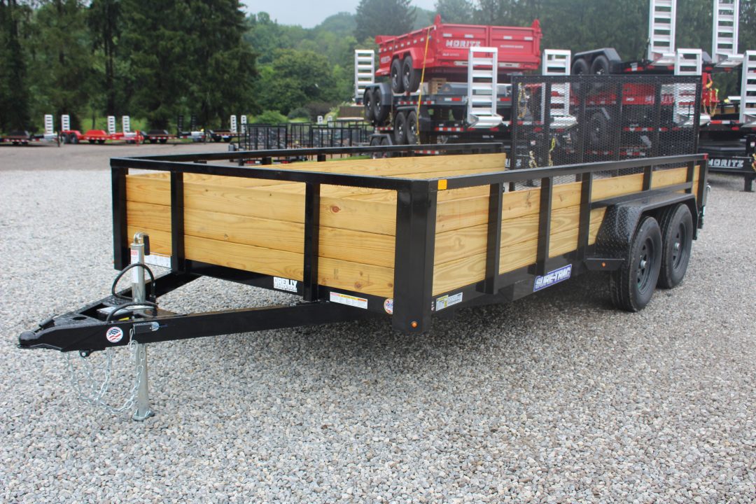 New 2026 Sure-Trac 7' x 16' 3-Board High Side Utility Trailer - 7000# GVW