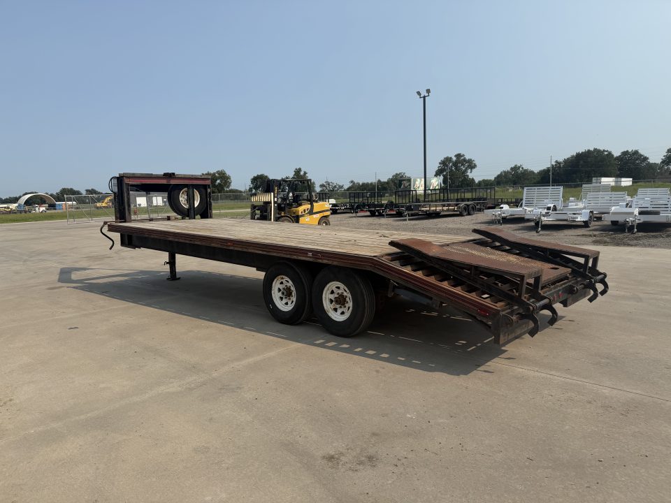 Used 1991 Travalong Gooseneck Flatbed Trailer
