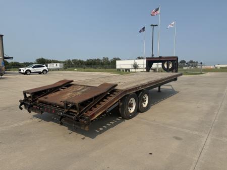 Used 1991 Travalong Gooseneck Flatbed Trailer