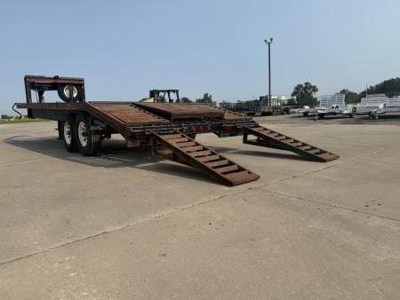 Used 1991 Travalong Gooseneck Flatbed Trailer