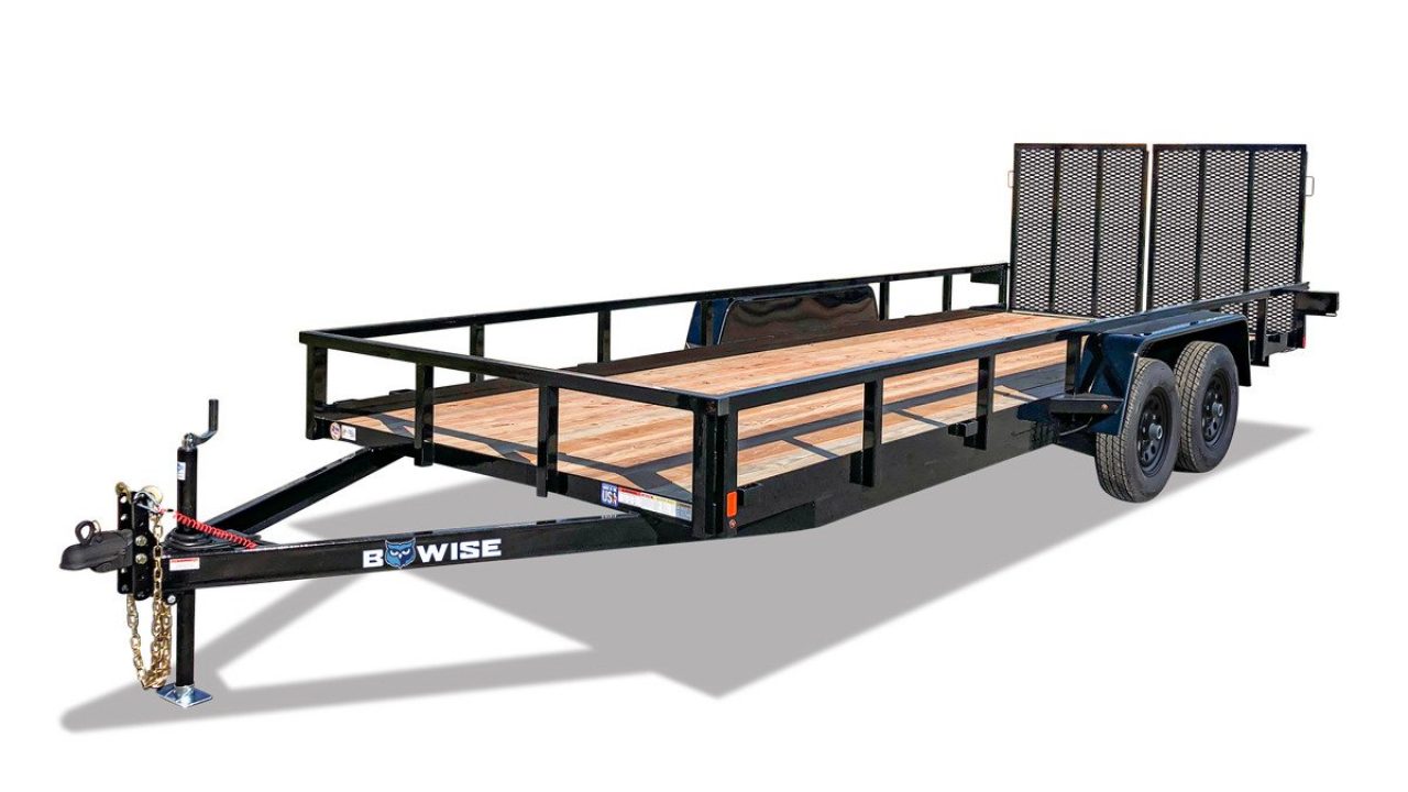 New 2027 BWISE UT7 82x18 7K Tandem Axle Utility Trailer