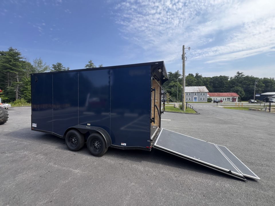 New 2026 Panther Cargo 7x16 +2ft V-Nose /.080 Polycore /Blackout Package/ Rubber Coin Floor - 7000GVW