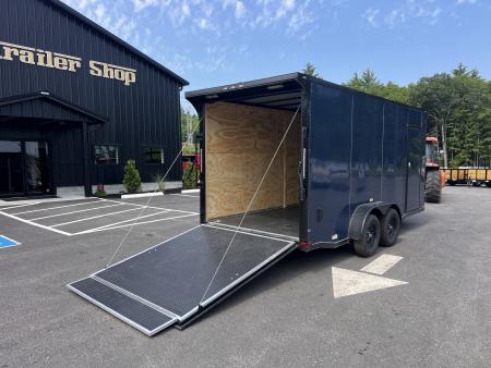 New 2026 Panther Cargo 7x16 +2ft V-Nose /.080 Polycore /Blackout Package/ Rubber Coin Floor - 7000GVW