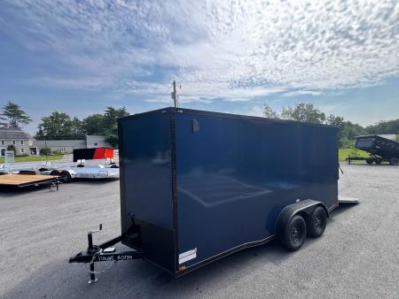 New 2026 Panther Cargo 7x16 +2ft V-Nose /.080 Polycore /Blackout Package/ Rubber Coin Floor - 7000GVW