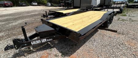 New 2026 Golden Arm 102 x20' Tandem Axle Equipment Trailer-TILT-7K Axles