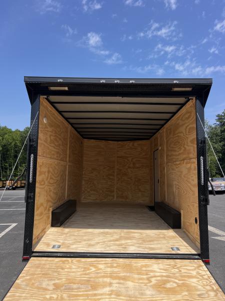 New 2026 Panther Cargo 8.5X16+2ft V-Nose / .080 Polycore / Blackout Package/ 7'6" interior -7000 GVW