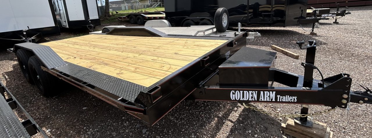 New 2026 Golden Arm 102"x20' Tandem Axle Equipment Trailer-TILT-7K Axles