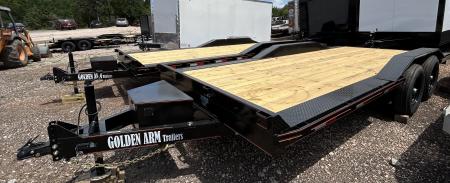 New 2026 Golden Arm 102 x20' Tandem Axle Equipment Trailer-TILT-7K Axles