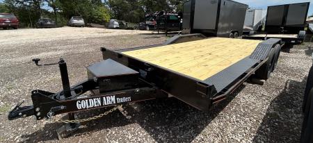 New 2026 Golden Arm 102 x20' Tandem Axle Equipment Trailer-TILT-7K Axles