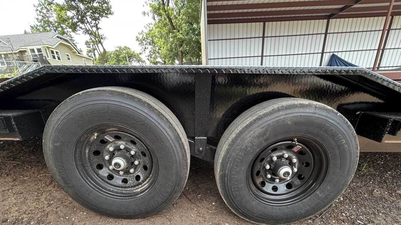 New 2026 Golden Arm 102"x22' Tandem Axles Equipment Trailer-TILT-7K Axles-14ply Tires