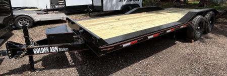 New 2026 Golden Arm 102 x22' Tandem Axles Equipment Trailer-TILT-7K Axles-14ply Tires