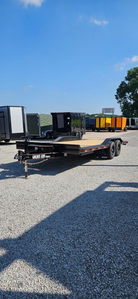 New 2026 Golden Arm 102 x22' Tandem Axles Equipment Trailer-TILT-7K Axles