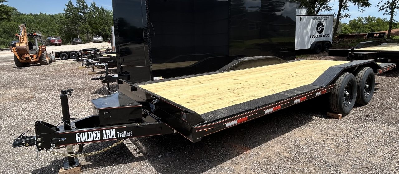 New 2026 Golden Arm 102"x22' Tandem Axles Equipment Trailer-TILT-7K Axles