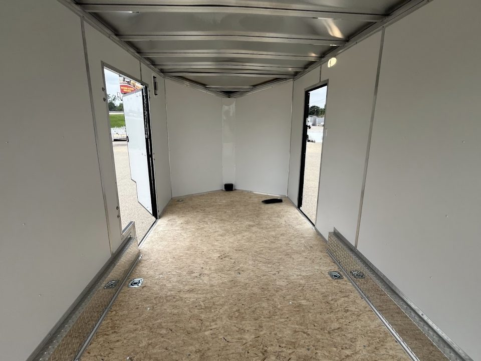 New 2027 Forest River Aluminum Ameralite-Lite 7.5' x 16' + 20" V-Front w/ UTV & Black Out Package Cargo / Enclosed Trailer