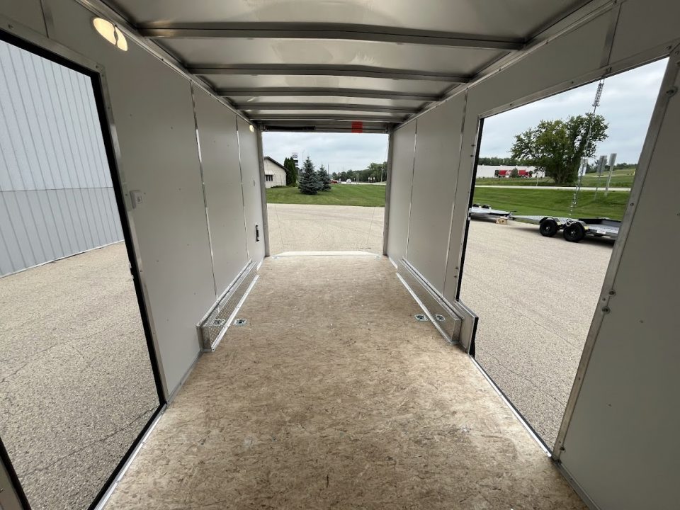New 2027 Forest River Aluminum Ameralite-Lite 7.5' x 16' + 20" V-Front w/ UTV & Black Out Package Cargo / Enclosed Trailer