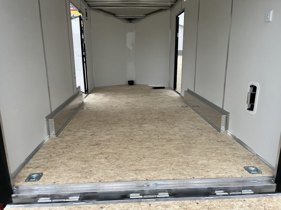 New 2027 Forest River Aluminum Ameralite-Lite 7.5' x 16' + 20" V-Front w/ UTV & Black Out Package Cargo / Enclosed Trailer