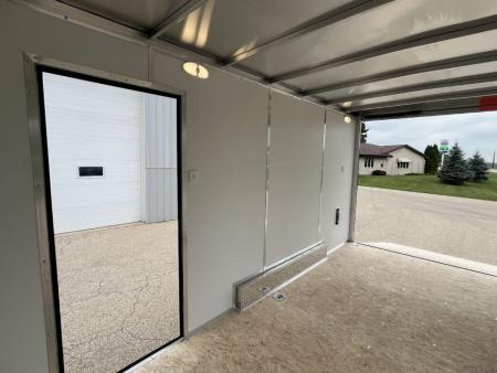 New 2027 Forest River Aluminum Ameralite-Lite 7.5' x 16' + 20" V-Front w/ UTV & Black Out Package Cargo / Enclosed Trailer