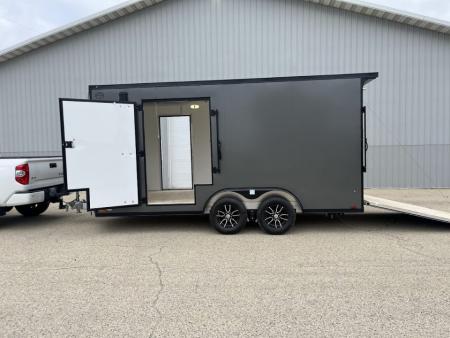 New 2027 Forest River Aluminum Ameralite-Lite 7.5' x 16' + 20  V-Front w/ UTV & Black Out Package Cargo / Enclosed Trailer