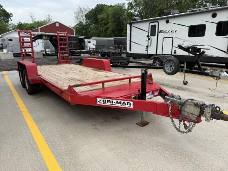 Used **USED** 2018 BRI-MAR 16' Equipment Trailer - 10K GVWR - Hydraulic Brakes