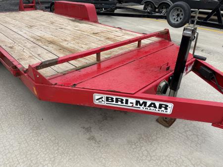 Used **USED** 2018 BRI-MAR 16' Equipment Trailer - 10K GVWR - Hydraulic Brakes