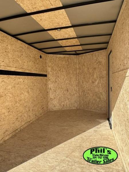 New 2026 7X14 ENCLOSED TRAILER CARGO TRAILER Cargo / Enclosed Trailer REAR WING & BLACKOUT PACKAGE!