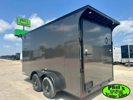 New 2026 7X14 ENCLOSED TRAILER CARGO TRAILER Cargo / Enclosed Trailer REAR WING & BLACKOUT PACKAGE!
