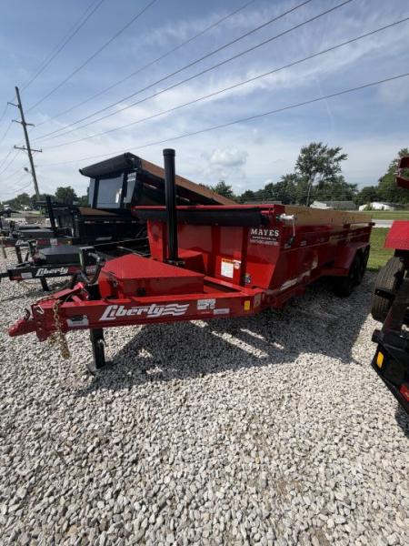 New 2026 LIBERTY LD14K83X16B8TS Dump Trailer 83X16 TA TELESCOPIC W/ 24  SIDES (GVW:15400) PATRIOT RED