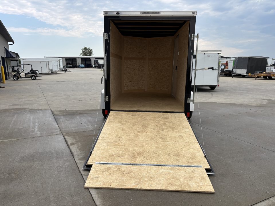 New 2026 Cross Black 6'x10' 3k Alpha Flat Top V-Nose Enclosed Cargo Trailer