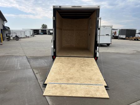 New 2026 Cross Black 6'x10' 3k Alpha Flat Top V-Nose Enclosed Cargo Trailer