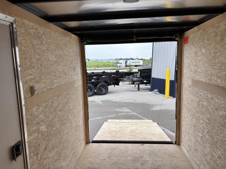 New 2026 Cross Black 6'x10' 3k Alpha Flat Top V-Nose Enclosed Cargo Trailer