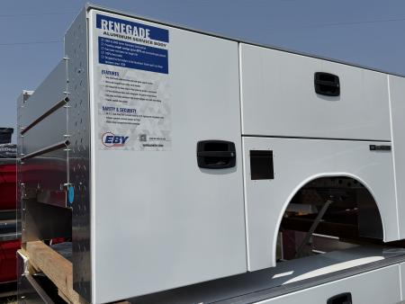 New 2026 EBY "RENEGADE" 8.5' x 80" x 44" Single Rear Wheel Aluminum Utility/Service Body