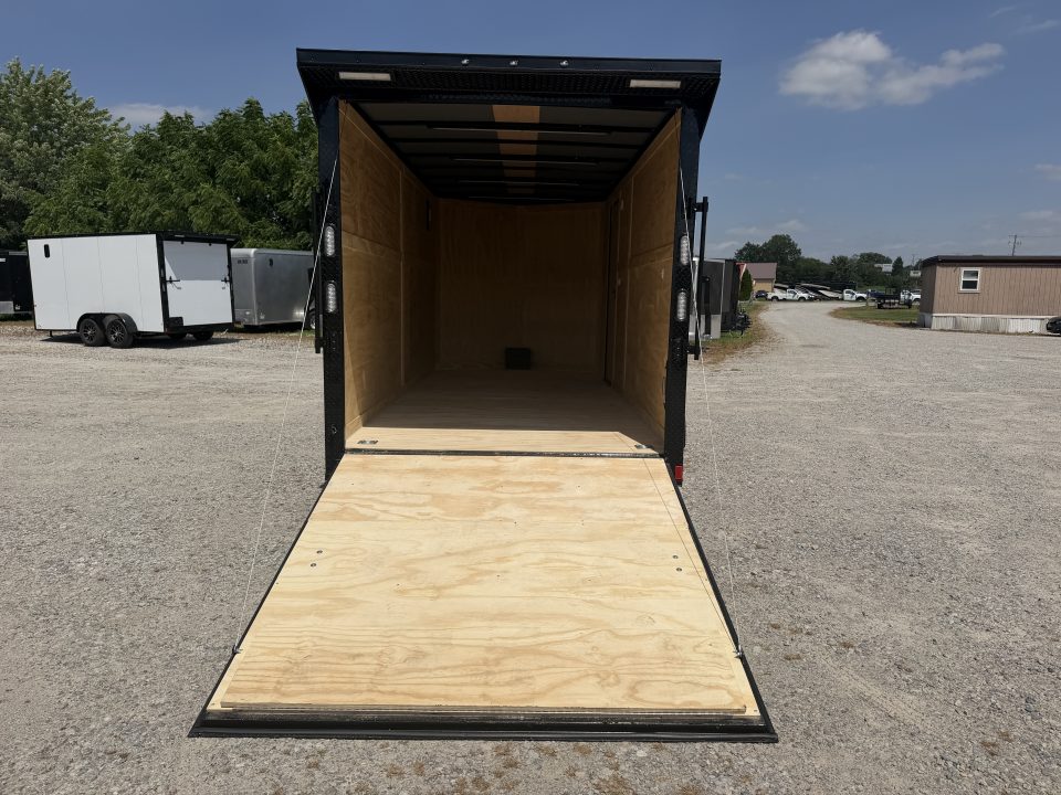 New 2027 Rock Solid Cargo 7'x16'x7' Cargo / Enclosed Trailer Black Out Package