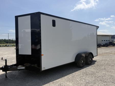 New 2027 Rock Solid Cargo 7'x16'x7' Cargo / Enclosed Trailer Black Out Package