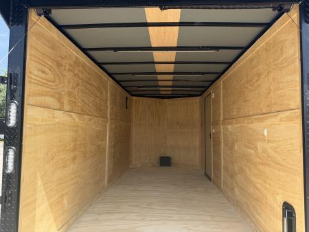New 2027 Rock Solid Cargo 7'x16'x7' Cargo / Enclosed Trailer Black Out Package